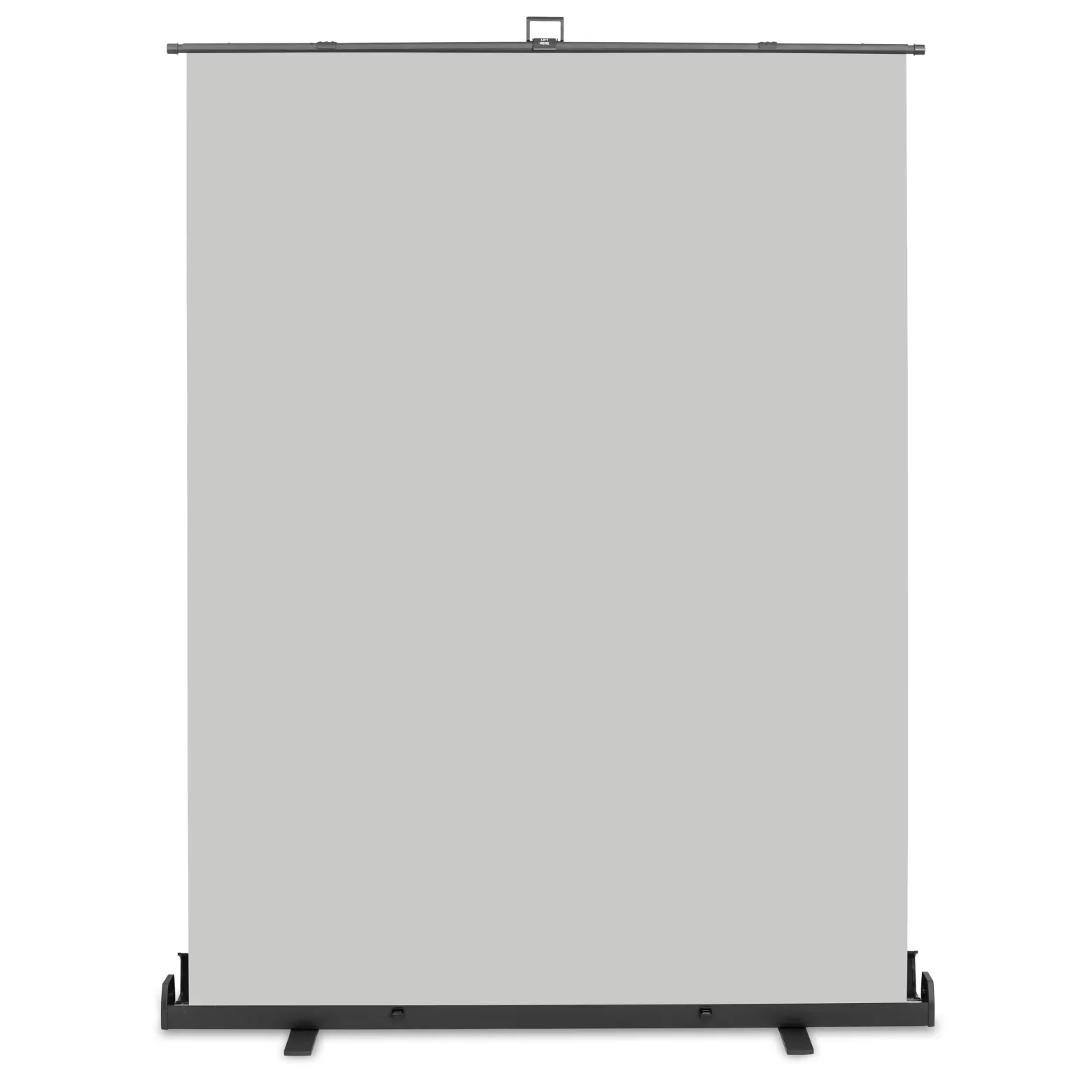 Walimex pro Roll-up Panel Hintergrund grau 165 x 220 cm, Fotohintergrund mit Transportbox, Hintergrundsystem für Fotostudio, knitterfreie Fotoleinwand ideal für Portraits und dezente Lichtakzente
