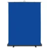 Walimex pro Roll-up Panel Hintergrund blau 165 x 220 cm, Fotohintergrund mit Transportbox, Hintergrundsystem für Fotostudio, knitterfreie Fotoleinwand ideal für Freistellen und Chromakeying