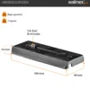 Walimex pro Schnellwechselplatte für Advanced 173 SH Videostativ – Ersatz Schnellwechsel Kameraplatte, Aluminium, Gummierung, 100x40x10 mm, 1/4 Zoll Kamera Anschlussschraube