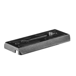 Walimex pro Schnellwechselplatte für Advanced 173 SH Videostativ – Ersatz Schnellwechsel Kameraplatte, Aluminium, Gummierung, 100x40x10 mm, 1/4 Zoll Kamera Anschlussschraube