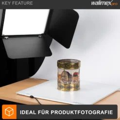 Walimex pro Shining White 380 LED Leuchttisch 15 W, Lightpad 38 x 38 cm, dimmbarer Lichttisch mit 5600 K Farbtemperatur, Zeichenbrett zum Abpausen, Malen, Zeichnen