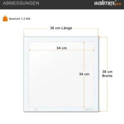 Walimex pro Shining White 380 LED Leuchttisch 15 W, Lightpad 38 x 38 cm, dimmbarer Lichttisch mit 5600 K Farbtemperatur, Zeichenbrett zum Abpausen, Malen, Zeichnen