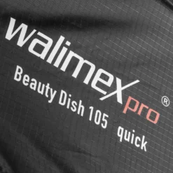 Walimex pro SL Beauty Dish Softbox QA105 Ø 105 cm kompatibel mit Aurora Bowens, Lichtformer mit Grid und Diffusoren, Reflektor für Fotografie