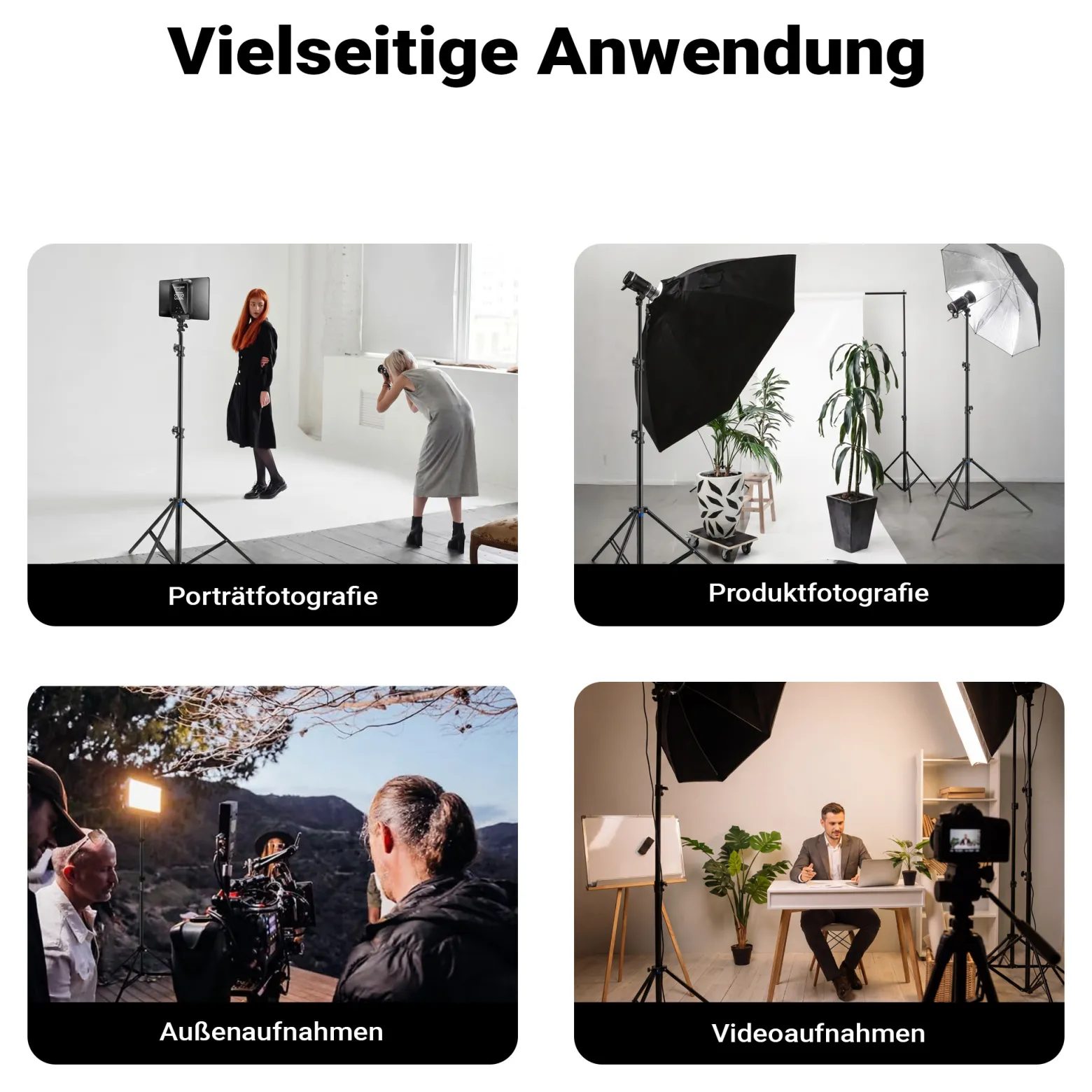 Walimex pro SmartLift Lampenstativ SL-300 Lichtstativ höhenverstellbar bis 3 m mit 7,5 kg Tragkraft, Aluminium Studiostativ mit Luftfederung