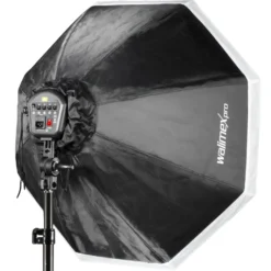 Walimex pro Softbox für Daylight 1260 Ø 80 cm Oktagon-Lichtformer für gleichmäßiges Dauerlicht und natürliches Augenlicht