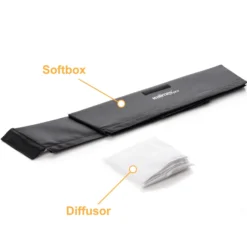Walimex pro Softbox für Flex LED 1000 Bi Color Leuchte, hochwertige Soft Box 65 x 50 x 10 cm mit Frontdiffusor, leichter Aufbau ideal für Fotostudio