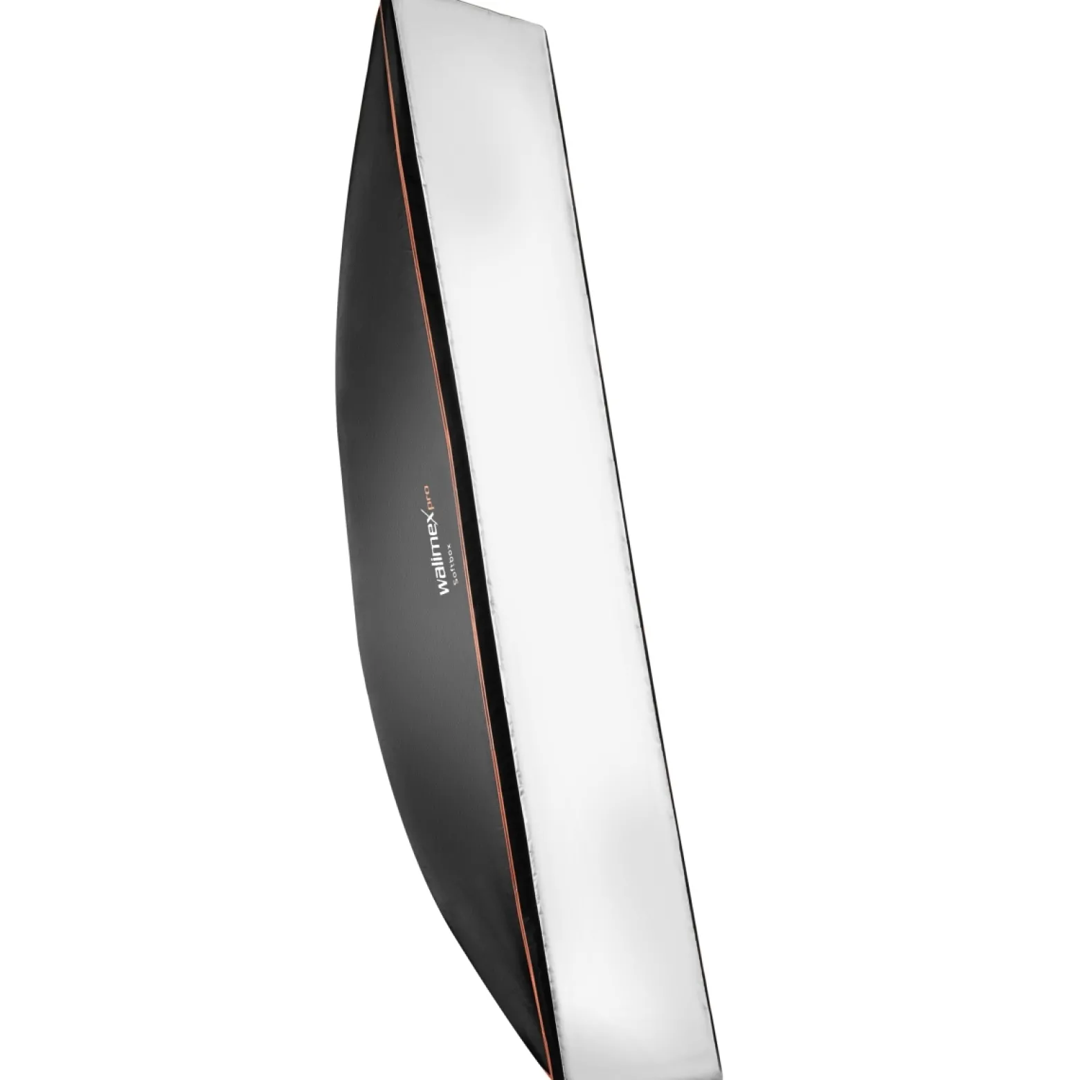 Walimex pro Softbox Orange Line 25 x 150 cm für weiches Licht, Lichtformer um 360° drehbar, inkl. Diffusoren und Transporttasche, ideal für Produkt- und Peoplefotografie