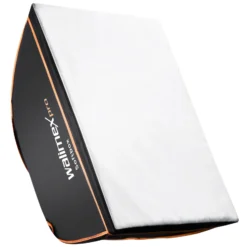 Walimex pro Softbox Orange Line 60 x 90 cm, Soft Box 360° drehbar, Lichtformer für Foto und Video, inkl. Diffusor ideal für Fotostudio