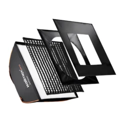 Walimex pro Softbox Orange Line 300 x 1200 x 600 mm, Lichtformer um 360° drehbar, einfacher Aufbau, inkl. Diffusoren und Tasche, ideal für Produkt- und Peoplefotografie