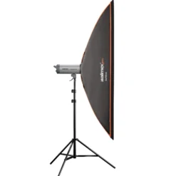 Walimex pro Softbox Orange Line 40x180, um 360° drehbar, einfacher Aufbau, inkl. Diffusoren und Transporttasche, ideal für Produkt- und Peoplefotografie