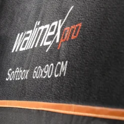 Walimex pro Softbox Orange Line 60 x 90 cm, Soft Box 360° drehbar, Lichtformer für Foto und Video, inkl. Diffusor ideal für Fotostudio - mit Adapter für K Serie