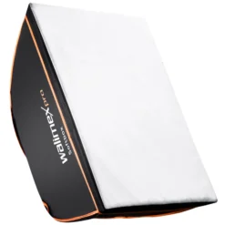Walimex pro Softbox Orange Line 60 x 90 cm, Soft Box 360° drehbar, Lichtformer für Foto und Video, inkl. Diffusor ideal für Fotostudio - mit Adapter für K Serie
