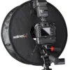 Walimex pro Softbox RoundLight Ø 46 cm faltbar Ringblitz Diffusor für Aufsteckblitz für Porträt und Makrofotografie