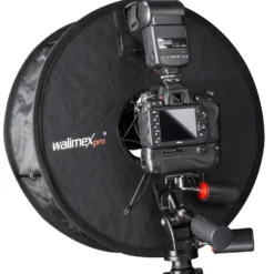 Walimex pro Softbox RoundLight Ø 46 cm faltbar Ringblitz Diffusor für Aufsteckblitz für Porträt und Makrofotografie