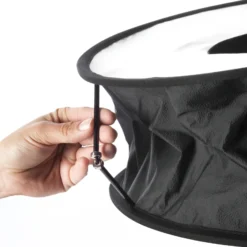 Walimex pro Softbox RoundLight Ø 46 cm faltbar Ringblitz Diffusor für Aufsteckblitz für Porträt und Makrofotografie