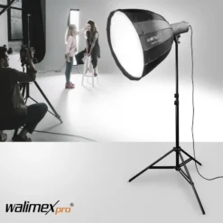 Walimex pro Softbox Studio Line Deep Rota QA90 - 700 x 900 x 900 mm - mit Quick Assemble System, Grid, Diffusoren und Tasche - inkl. Adapters für Aurora/Bowens