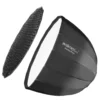 Walimex pro Softbox Studio Line Deep Rota QA90 - 700 x 900 x 900 mm - mit Quick Assemble System, Grid, Diffusoren, Tasche, Speedring für Aufsteckblitz Systemblitz Studioblitz