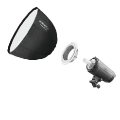 Walimex pro Softbox Studio Line Deep Rota QA90 - 700 x 900 x 900 mm - mit Quick Assemble System, Grid, Diffusoren, Tasche, Speedring für Aufsteckblitz Systemblitz Studioblitz