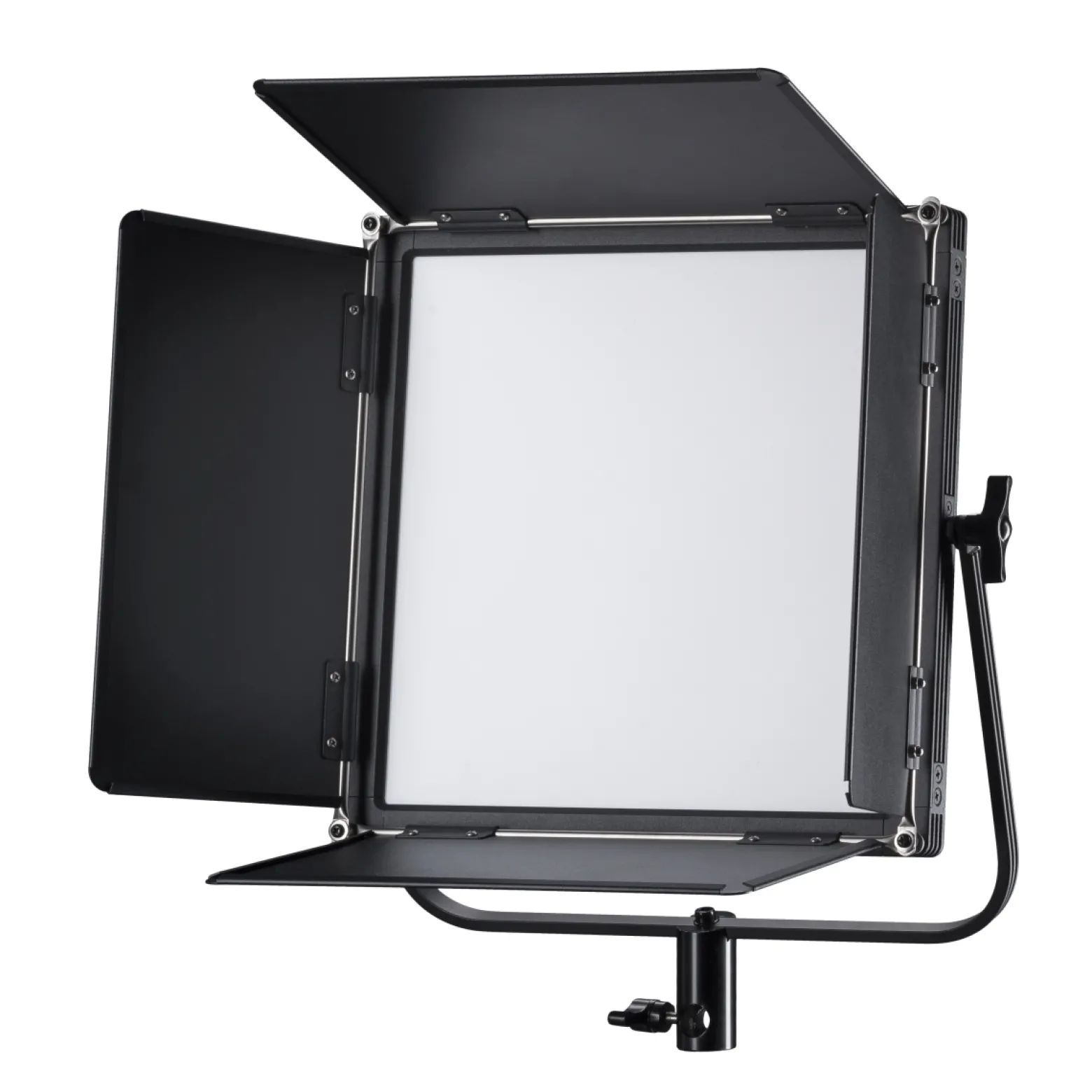 Walimex pro Soft LED Brightlight 520 Bi-Color Flächenleuchte inkl. Lampenstativ und Akkus, 40 W Videoleuchte mit Farbtemperatur 3200-5600 K, Studioleuchte mit LCD-Display