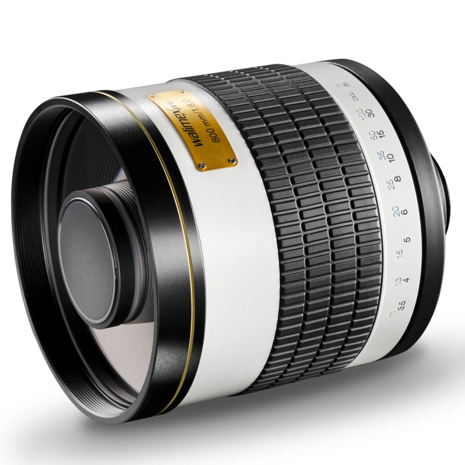 Walimex pro Spiegel Objektiv 800/8,0 DSLR kompatibel mit Sony E – Länge 131mm – für 800mm Brennweite – Vollformat / APS-C Sensor – für Reise Natur Tiere – K-Mount T2-Adapter – 3,5m Naheinstellgrenze