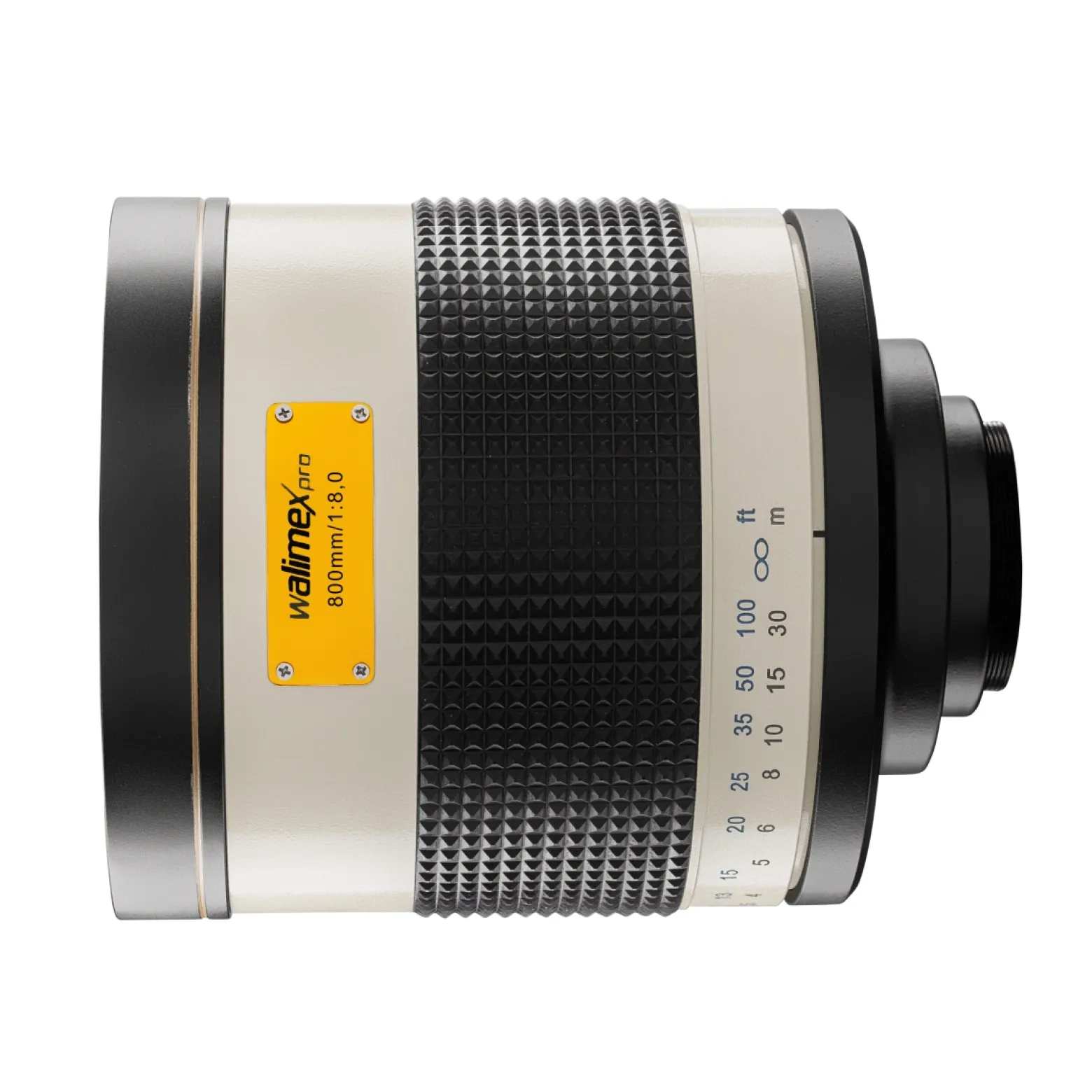 Walimex pro Spiegel Objektiv 800/8,0 DSLR kompatibel mit Canon R – Länge 131mm – für 800mm Brennweite – Vollformat/APS-C Sensor – Reise Natur Tiere – K-Mount T2-Adapter – 3,5m Naheinstellgrenze