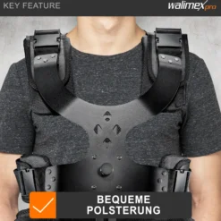 Walimex pro StabyBalance Set, Weste und Federarm für Schwebestativ bis 4 kg, Stativ Zubehör für professionelle Videografie, Videofilm