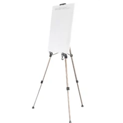 Walimex pro Staffelei M 52-155 cm, Leinwandstaffelei aus Aluminium inkl. Transporttasche, Feldstaffelei für Leinwand bis 74 cm, Leinwandstativ höhenverstellbar