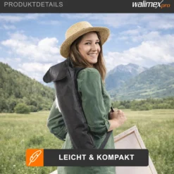 Walimex pro Staffelei XL 60-180 cm, Leinwandstaffelei aus Aluminium inkl. Transporttasche, Feldstaffelei für Leinwand bis 140 cm, Leinwandstativ mit Ablage