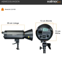 Walimex pro Stager 400 HSS Studioblitz, 400 W Studiolicht mit LED-Einstelllicht, Videolicht mit 2,4 GHz Empfänger, kurze Abbrennzeit, ideal für Fotostudio
