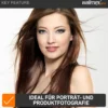 Walimex pro Stoffhintergrund 2,85 x 6 m weiß, Fotohintergrund aus Polyester 120 g/m², Hintergrund aus Stoff mit Tunnel für Hintergrundsystem, Backdrop ideal für Fotostudio