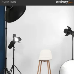 Walimex pro Stoffhintergrund 2,85 x 6 m weiß, Fotohintergrund aus Polyester 120 g/m², Hintergrund aus Stoff mit Tunnel für Hintergrundsystem, Backdrop ideal für Fotostudio