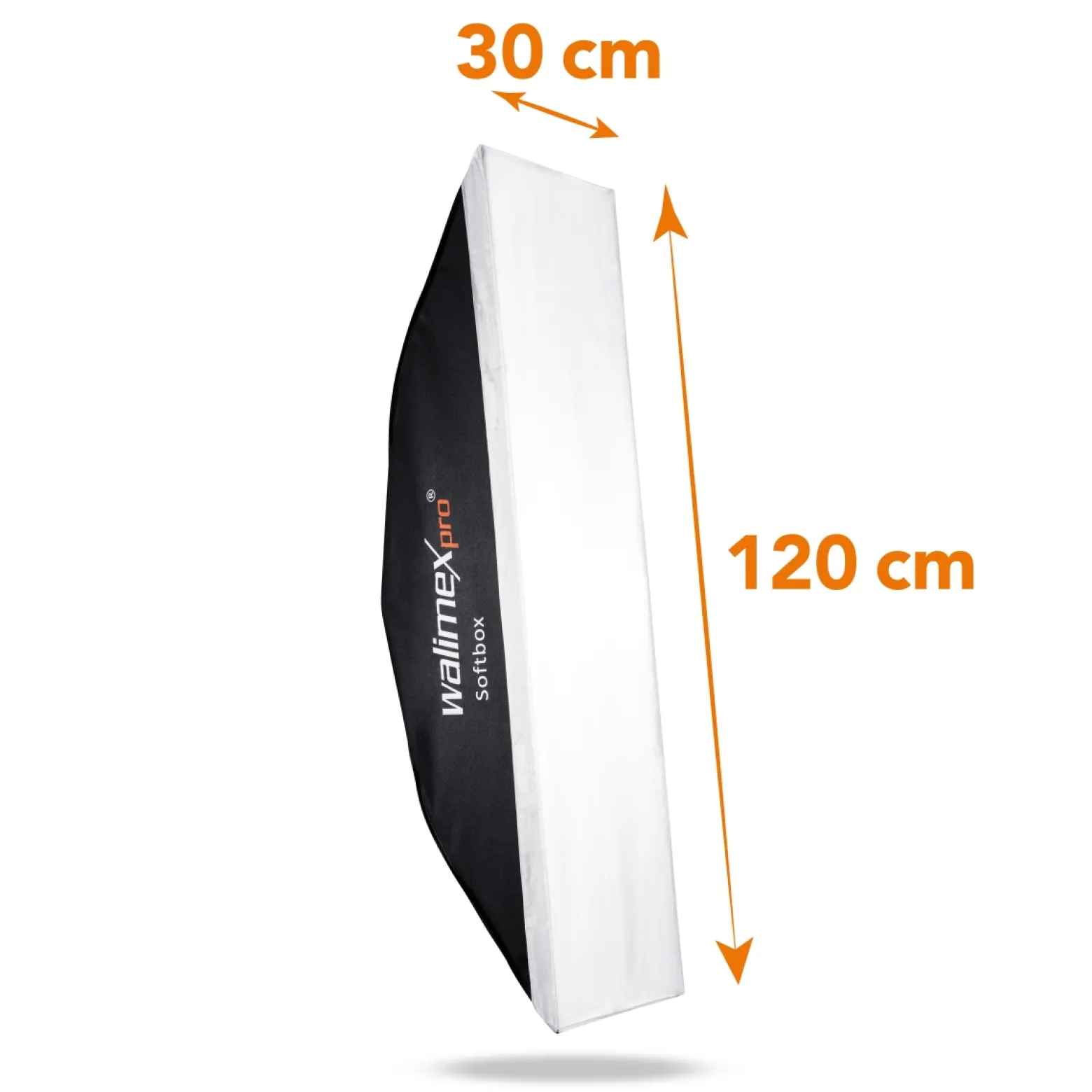 Walimex pro Striplight 300 x 1200 x 400 mm, Lichtformer um 360° drehbar, einfacher Aufbau, inkl. Diffusoren und Tasche, ideal für Produkt- und Peoplefotografie