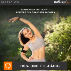Walimex pro Studio-Akkublitz Mover 200 TTL - Kompakter Studioblitz mit 2.4GHz Empfänger, HSS Und TTL-Fähig, 2.900 mAh Kapazität, 200 W Blitzleistung, Ideal Für Outdoor-Fotografen