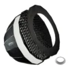 Walimex pro Studio Parabolic Softbox 120cm + Softboxadapter für Hensel Expert, um 360° drehbar, einfacher Aufbau dank Schirmfunktion, inkl. Grid, Maske, Bowens Adapter und Transporttasche