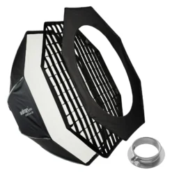 Walimex pro Studio Softbox Octagon 120cm + Softboxadapter für Profoto (Außendurchmesser: 15,2 cm), um 360° drehbar, einfacher Aufbau, inkl. Grid, Maske, Bowens Adapter und Transporttasche