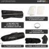 Walimex pro Studio Softbox Octagon 120cm + Elinchrom Adapter 15,2cm, 360°, einfacher Aufbau, inkl. Grid, Maske, Bowens Adapter und Transporttasche, ideal für Porträts und Beauty-Aufnahmen