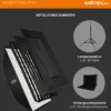 Walimex pro Studio Softbox 80x120cm, um 360° drehbar, einfacher Aufbau dank Schirmfunktion, inkl. Grid, Masken, Bowens Adapter und Transporttasche, ideal für Produkt- und Peoplefotografie