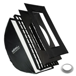 Walimex pro Studio Softbox 60x90cm + Hensel EH Adapter, 360°, Schirmfunktion, inkl. Grid, Masken, Bowens Adapter und Transporttasche, ideal für Produkt- und Peoplefotografie