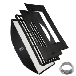 Walimex pro Studio Softbox 80x120cm + Softboxadapter für Profoto (Außendurchmesser: 15,2 cm), um 360° drehbar, einfacher Aufbau dank Schirmfunktion, inkl. Grid, Masken, Bowens Adapter, Transporttasche