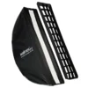 Walimex pro Studio Striplight Softbox 22 x 90 cm, Lichtformer um 360° drehbar, einfacher Aufbau dank Schirmfunktion, inkl. Grid, Maske, Bowens Adapter u. Tasche, ideal für Produkt- u. Peoplefotografie