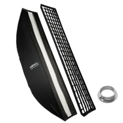Walimex pro Studio Striplight Softbox 40x180cm + Softboxadapter für Profoto (Außendurchmesser: 15,2 cm), um 360° drehbar, inkl. Grid, Maske, Bowens Adapter und Transporttasche