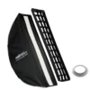 Walimex pro Studio Striplight Softbox 22 x 90 cm + Hensel EH Softboxadapter, Lichtformer 360°, Schirmfunktion, inkl. Grid, Maske, Bowens Adapter, Tasche, ideal für Produkt- u. Peoplefotografie