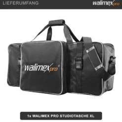 Walimex pro Studiotasche XL – Schwarz – 750 x 300 x 330 mm – Fototasche für Studioblitz, Reflektoren, Stative und anderes Studiozubehör – Foto Equipment Kamerazubehör