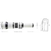 Walimex pro Teleobjektiv 650-1300mm 1:8-16 CSC kompatibel mit Nikon F – Manueller Fokus, Zoom-Teleobjektiv für Vollformat & APS-C Sensor – Ganzmetallfassung, inkl. Aufbewahrungstasche & Deckeln