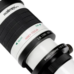 Walimex pro Teleobjektiv 650-1300mm 1:8-16 CSC kompatibel mit Sony E – Manueller Fokus, Zoom-Teleobjektiv für Vollformat & APS-C Sensor – Ganzmetallfassung, inkl. Aufbewahrungstasche & Deckeln