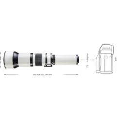 Walimex pro Teleobjektiv 650-1300mm 1:8-16 CSC für DSLR MFT – Manueller Fokus, Zoom-Teleobjektiv für Vollformat & APS-C Sensor – Metall, inkl Aufbewahrungstasche & Deckeln