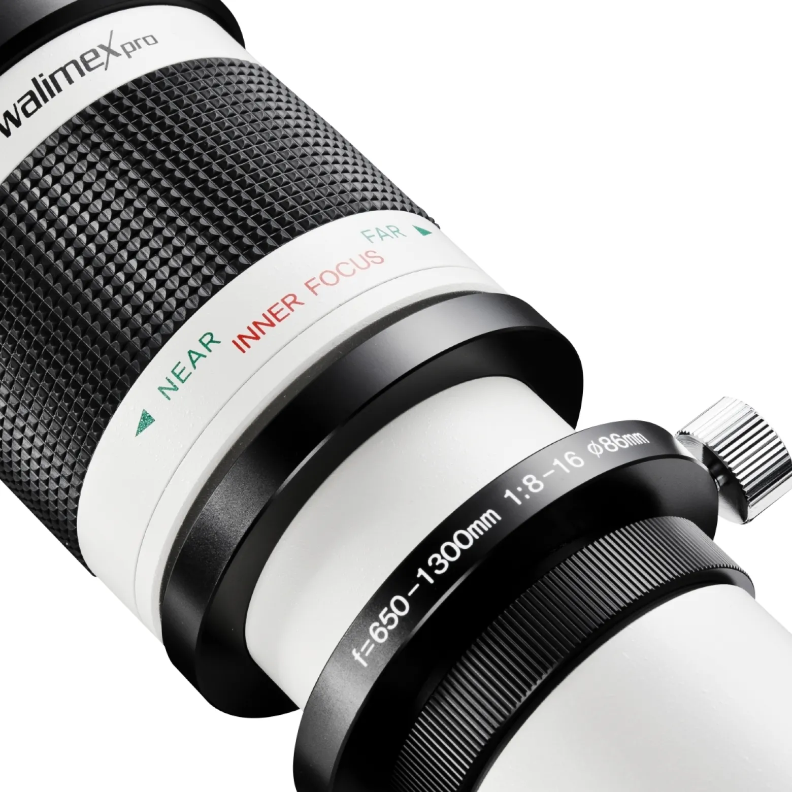 Walimex pro Teleobjektiv 650-1300mm 1:8-16 CSC kompatibel mit Canon RF Objektivbajonett - Manueller Fokus, Zoom-Teleobjektiv für Vollformat & APS-C Sensor - Metall, inkl Aufbewahrungstasche, Deckeln