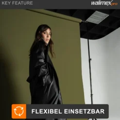 Walimex pro Teleskop Hintergrundstange 120-307 cm Länge bis 6 kg belastbar, Hintergrundsystem Teleskopstange für Fotohintergrund, ideal für Stoffhintergründe, für Fotostudio und Mobil