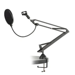 Walimex pro 360° Tischmikrofonarm mit Pop Filter & Windschutz, Mikrofonhalter mit 3/8