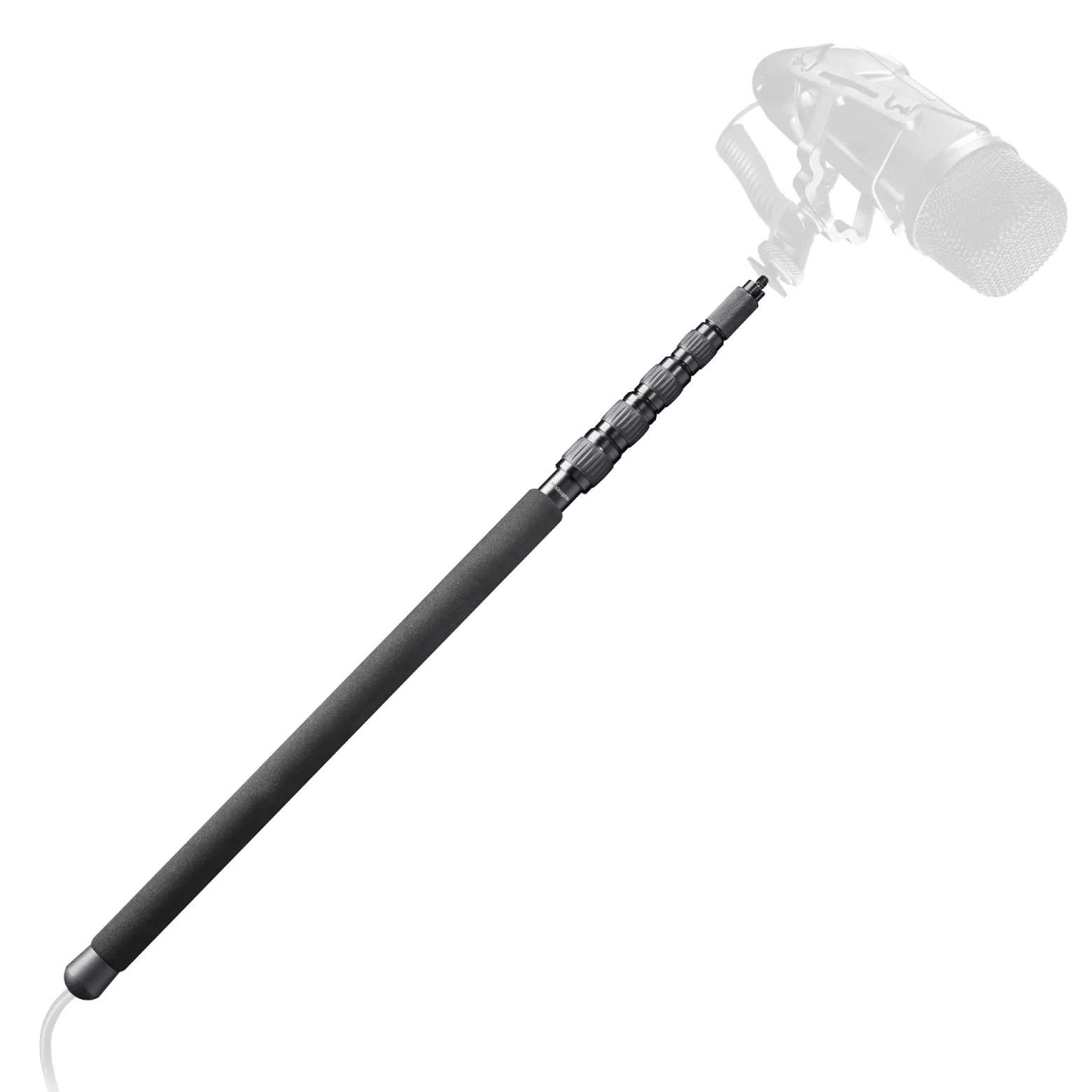 Walimex pro Tonangel MicPipe und Handstativ - 900 x 40 x 40 mm / max. Länge 3 m - mit 3/8" Gewinde und Kabelführung für Kabel mit max. 7 mm - Mikrofon-Angel für Mikro Video Zubehör